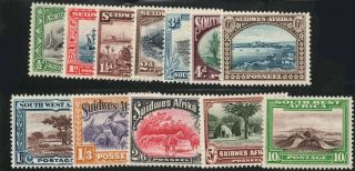 South - West Africa Kgv Scott 108 - 119 Sg74 - 84,  96 Never Hinged