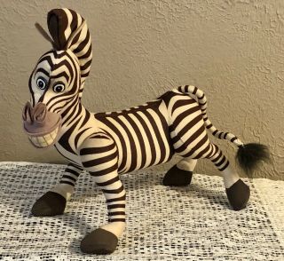 Rare Madagascar Plush 14” Talking Marty The Zebra - Euc