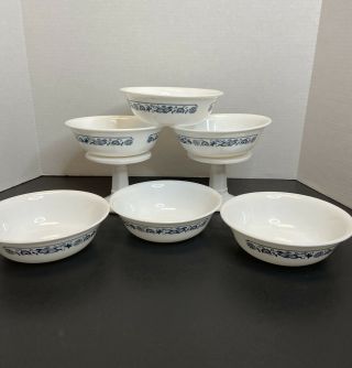 Set Of 6 Acorning Corelle Old Town Blue Onion Cereal Soup Bowls 6 1/4 "