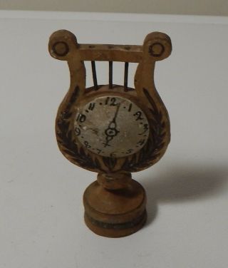 Antique / Vintage Dolls House Wooden Clock