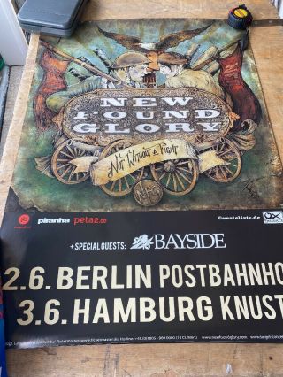 Found Glory “not Without A Fight Germany” Cocert Promo Poster 23x33 Inches