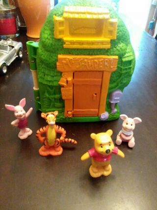 Vintage Disney Winnie The Pooh Mr.  Sanders Tree House With Characters (1990s)
