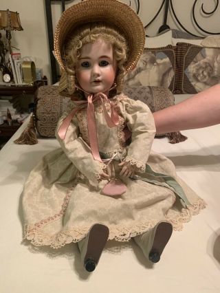 PRETTY ANTIQUE,  FRENCH DOLL - MARKED.  DEP 11 2