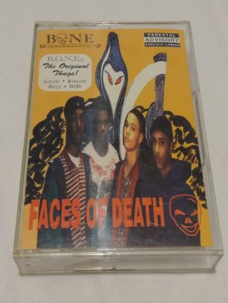 Rare B.  O.  N.  E.  Bone Faces Of Death Cassette Tape 1995 Thugs - N - Harmony