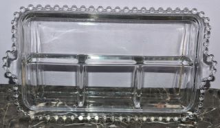 Candlewick Imperial Glassware Crystal Snack Tray 7 " X 12 "