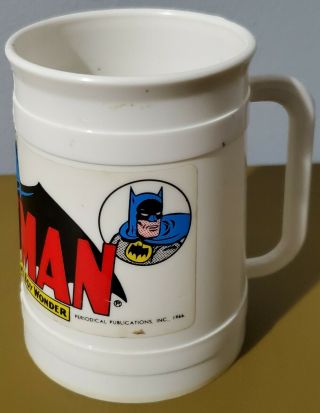 Vintage 1966 BATMAN Robin The Boy Wonder Plastic Mug Cup DC Comics NPP Rare 60s 2