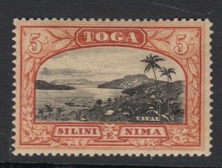 Tonga Sg53 1897 5/= Black & Brown - Red Mtd
