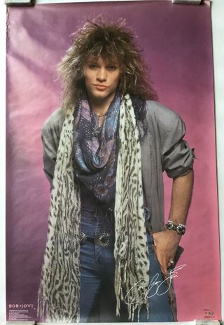 Jon Bon Jovi Vintage 1986 Big Hair Poster