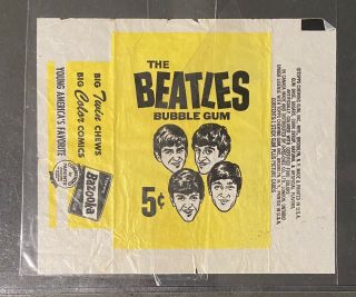 The Beatles Bazooka Bubble Gum Wrapper 1964 Cards