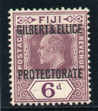 Gilbert & Ellice Islands 1911 Kevii 6d Dull & Bright Purple Mlh.  Sg 6.  Sc 6.