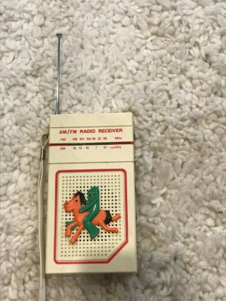 Circa 1985 Gumby & Pokey Am/fm Pocket Radio