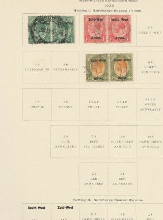 South West Africa 1923 - 1924 On 2 Pages