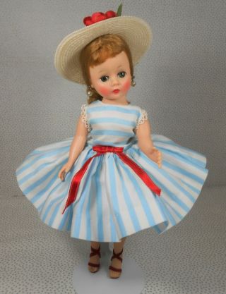 High Color Vintage Madame Alexander Cissette In Dress,  Hat,  Undies,  Heels
