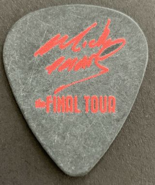 MOTLEY CRUE Mick Mars 2015 Final Tour Red/Black Guitar Pick 2
