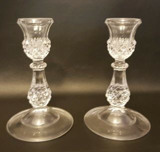 Vintage Cristal D’arques Longchamp Candlestick Crystal Candle Holders 1 Pair