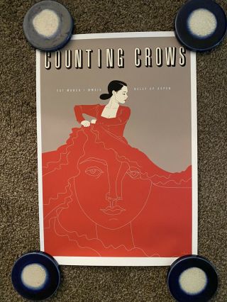 Scrojo Counting Crows Belly Up Aspen Colorado 2014 Poster Countingcrows_1403