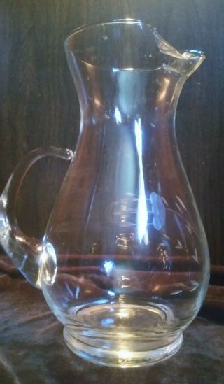 Princess House Pitcher Crystal Ice Tea Or Water Pitcher Hand Blown Crystal