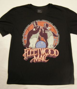 Fleetwood Mac Concert Tour 2018 - 19 Women ' s T - Shirt Penguins Black size L - Women 2