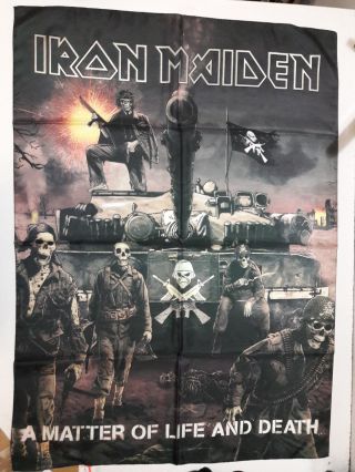 Iron Maiden Rare 2006 Textile Poster Flag A Matter Of Life And Death