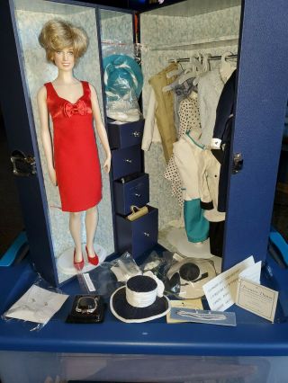 Franklin Princess Diana Doll With Trunk And Many Outfits.