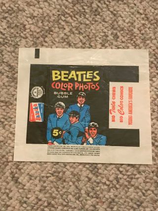 Beatles Vintage 1964 Topps Bubble Gum Wrapper Color Photos
