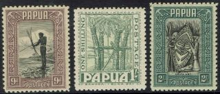 Papua 1932 Pictorial 9d 1/ - And 2/ - Mnh