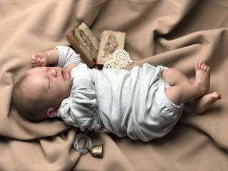 Reborn Realborn Sleeping Baby Girl Skya Mandy Hannon Chrysalis Babies