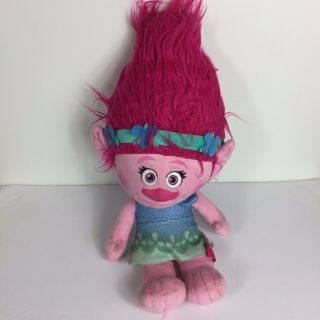 Dreamworks Trolls Large 24 " Stuffed Animal Plush Poppy Pink Troll Doll Euc