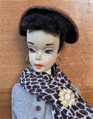 Vntg Transit Barbie 3 Brunette Ponytail Doll W/silkstone Blvd Fashion,  Lovely