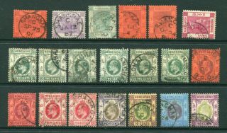 Old China Hong Kong GB QV,  KEVII,  KGV 41 x Stamps - Shanghai CDS Pmks 2