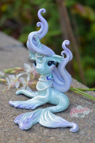 Whisper Fillies Azshara The Merfilly Unicorn Model Horse Figurine Handmade Doll