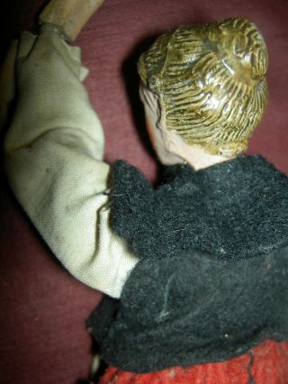 Pretty antique Bucherer,  multi - jointed Swiss SABA,  female doll figure all orig. 2