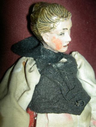 Pretty antique Bucherer,  multi - jointed Swiss SABA,  female doll figure all orig. 3