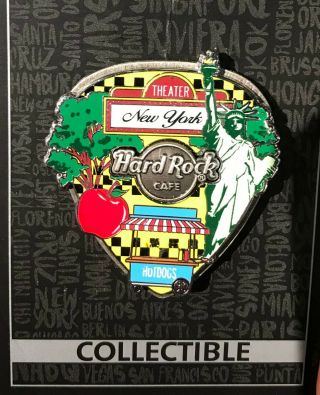 Hard Rock Cafe York City 3d Collage Pick Pin