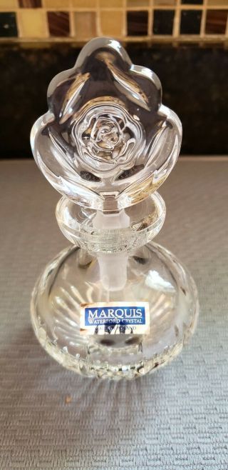Marquis Waterford Crystal Perfume Decanter Made In Poland With Stopper 5 1/2 "
