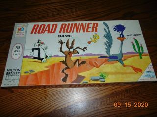 Vintage Milton Bradley 1968 Road Runner And Coyote Board Game Complete