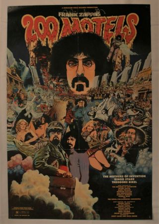 Frank Zappa - Mothers Of Invention - 200 Motels Poster - Vg
