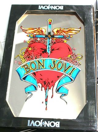 2006 Bon Jovi Heart And Dagger 13 X 19 Mirror Framed Rock Brothers Entertainment