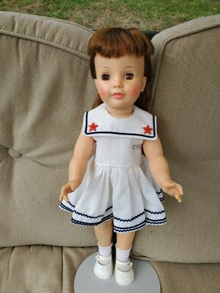 Very Pretty Auburn Pattite Petite Patti Playpal Doll By Ideal 18 " Tall,  Brown Eyes