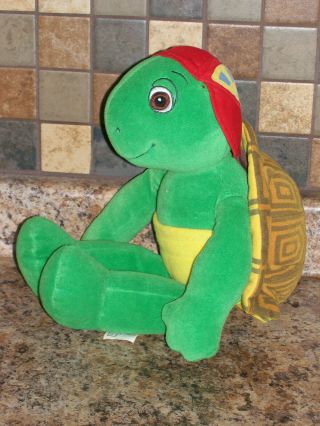 Vintage 1986 Talking Franklin The Turtle Green 14” Plush Stuffed Animal Toy
