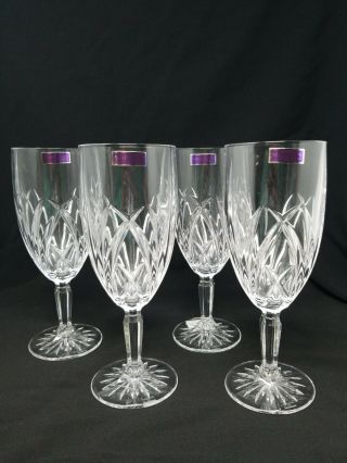 Set Of 4 Marquis By Waterford Brookside 12 Ounce Iced Beverage Goblets Glasses
