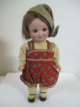 Antique German Bisque Armand Marseille Nobbi Kid Googly Sleep Eyes Doll 6 1/4 "