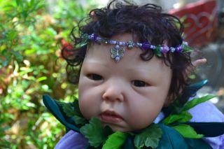 Very Rare Reborn Baby Doll Fairy " Lotus " Asian Sculpt By Adrie Stoete