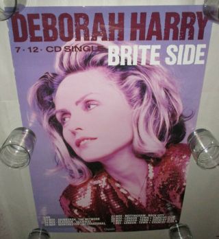 Deborah Harry Blondie 1989 Uk Brite Side London Tour Date Poster 20 " X 30 " Ex,