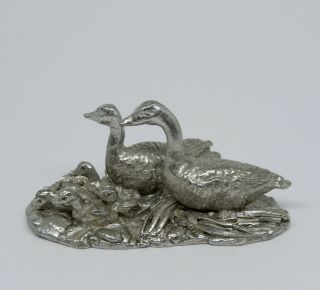 Vintage Kupjack Silver Shop Duck Sculpture Dollhouse Miniature 1:12
