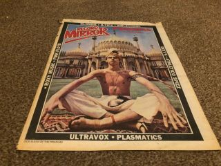 (pmp16) Record Mirror Newspaper Cover Page 15x11 " Dick Slexia Of The Piranhas