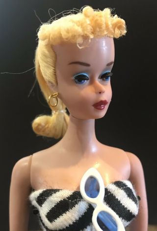 Rare Vintage Barbie 4 Lemon Blonde Ponytail With Accessories