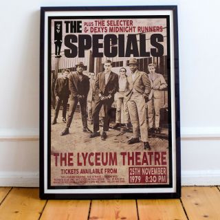 The Specials 1979 Early Concert Poster Framed Or Three Print Options Exclusive