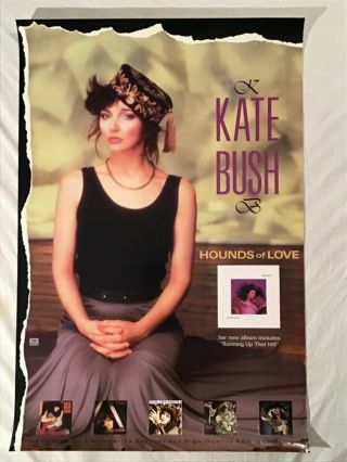 Kate Bush 1985 Promo Poster Hounds Of Love