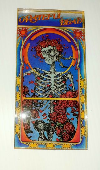 Rare Vtg Grateful Dead Album Cover Art Skull & Roses Bertha Magnet 4.  4 " X 2 "